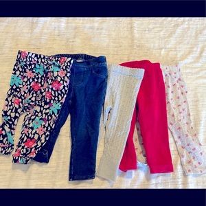 Bundle of toddler girl pants